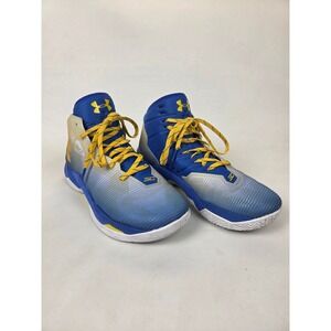 Under Armour Curry 2.5 Mens sz 9.5 Blue Yellow Basketball Shoes 1274425-103